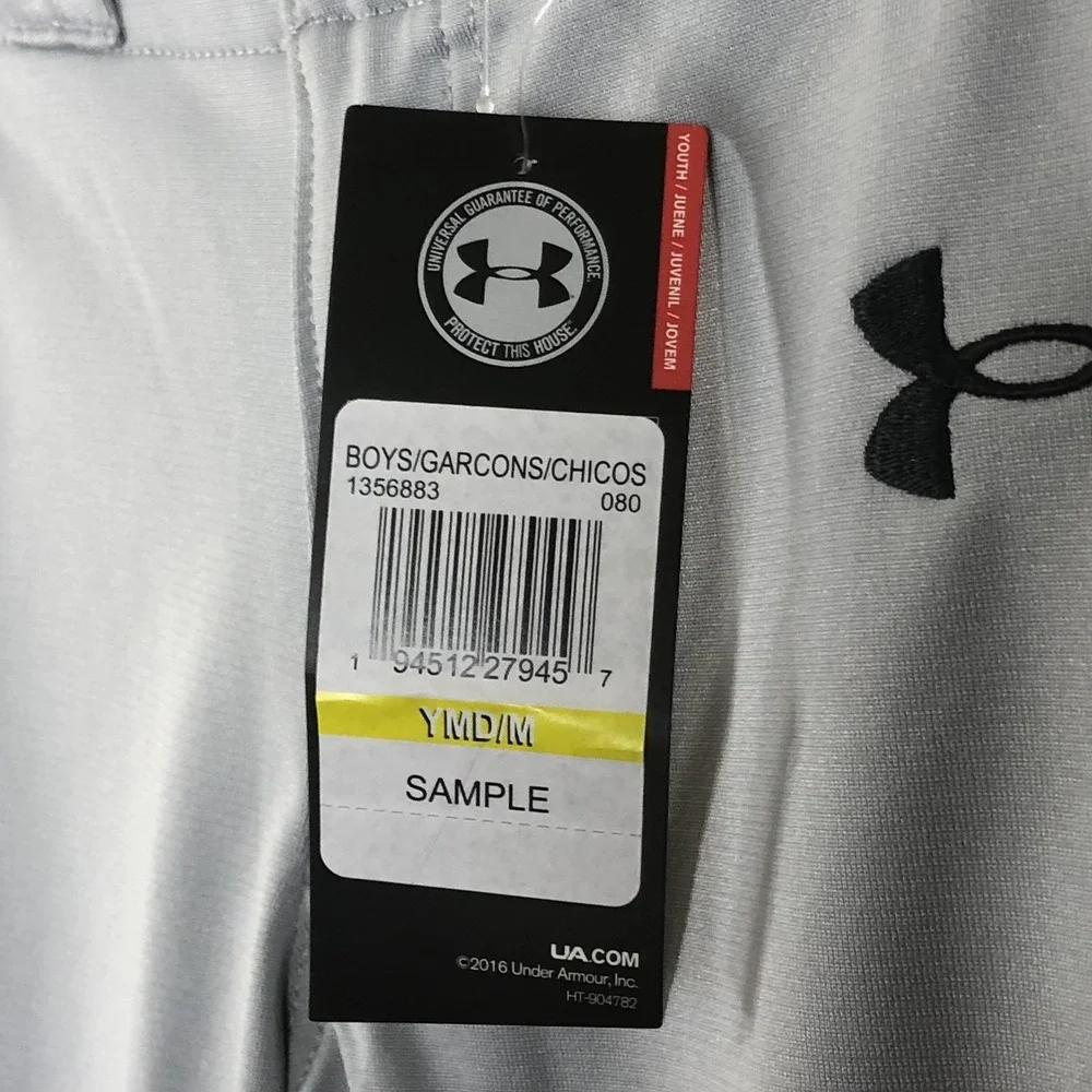 Under Armour Loose Fit HeatGear Sample Baseball Pants Youth Boys M Gray NWT